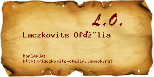 Laczkovits Ofélia névjegykártya